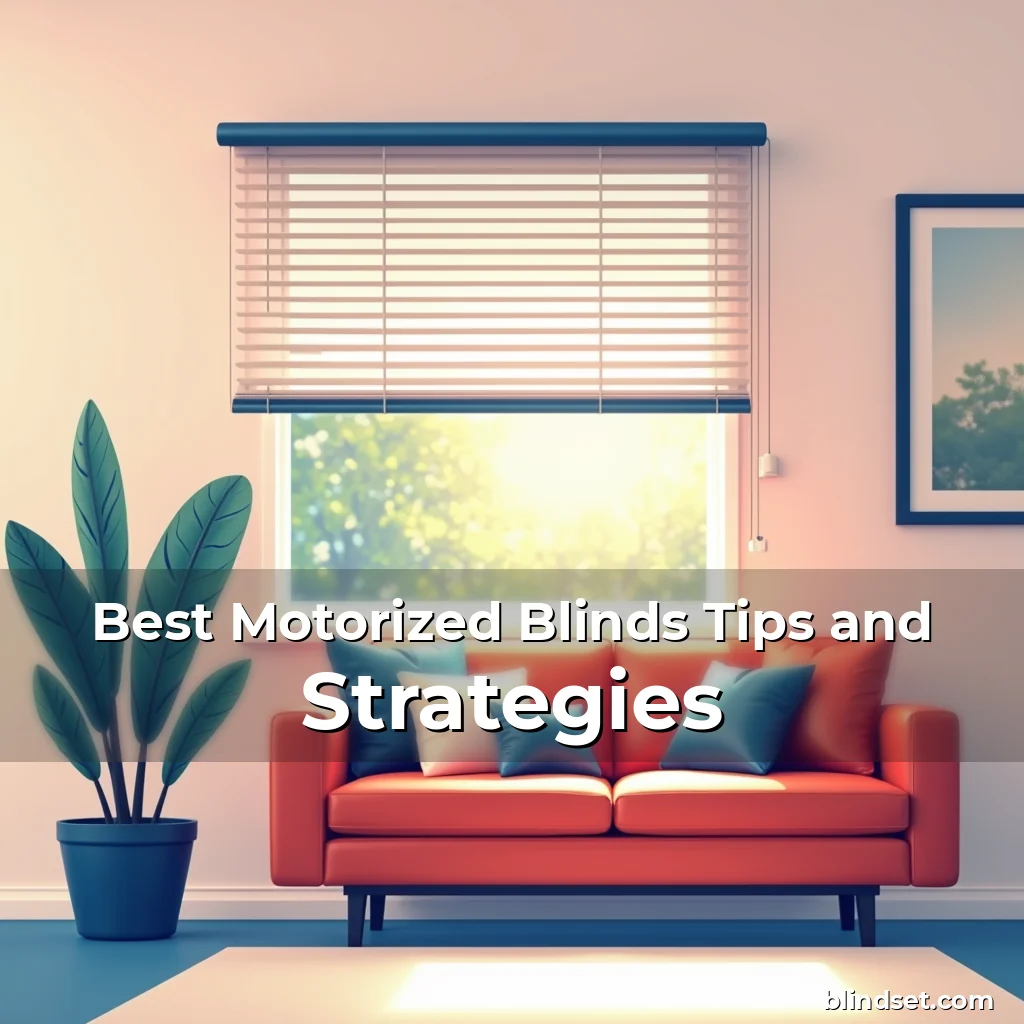 Artistic representation for Best Motorized Blinds Tips and Strategies