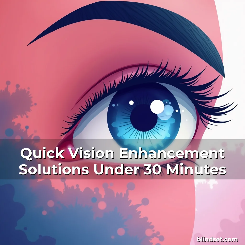 Artistic representation for Quick Vision Enhancement Solutions Under 30 Minutes