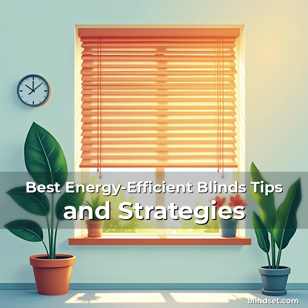 Artistic representation for Best Energy-Efficient Blinds Tips and Strategies