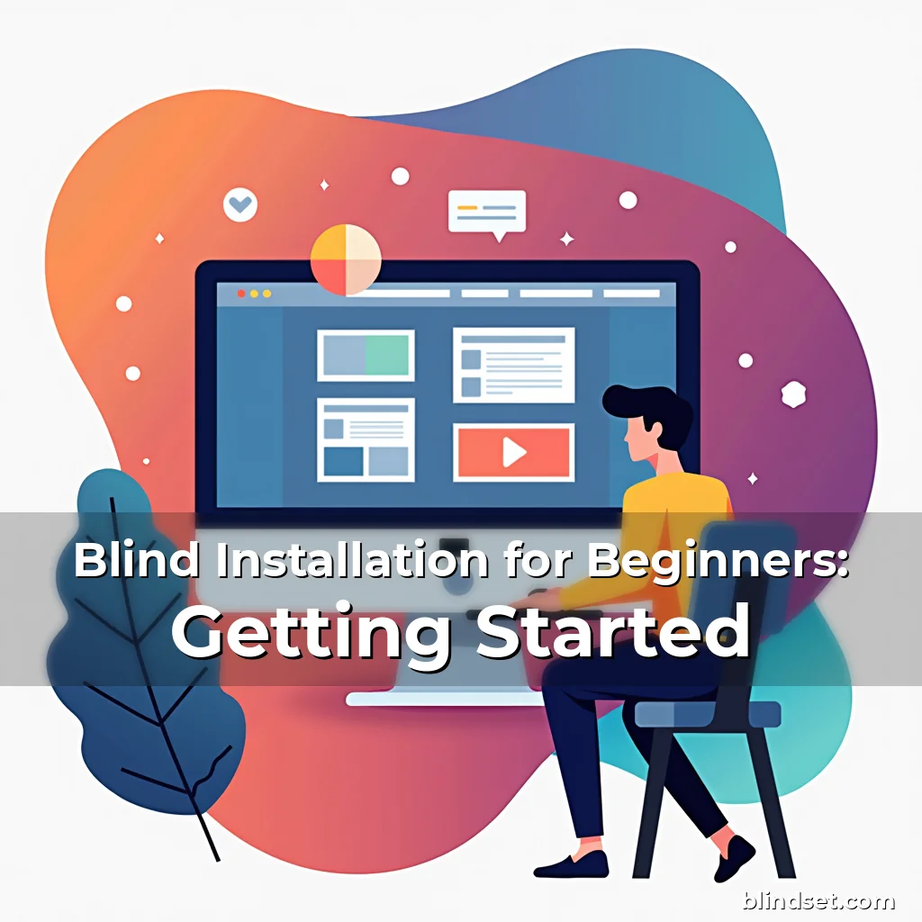 Artistic representation for Blind Installation for Beginners: Getting Started