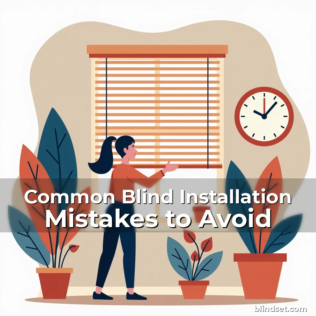 Artistic representation for Common Blind Installation Mistakes to Avoid