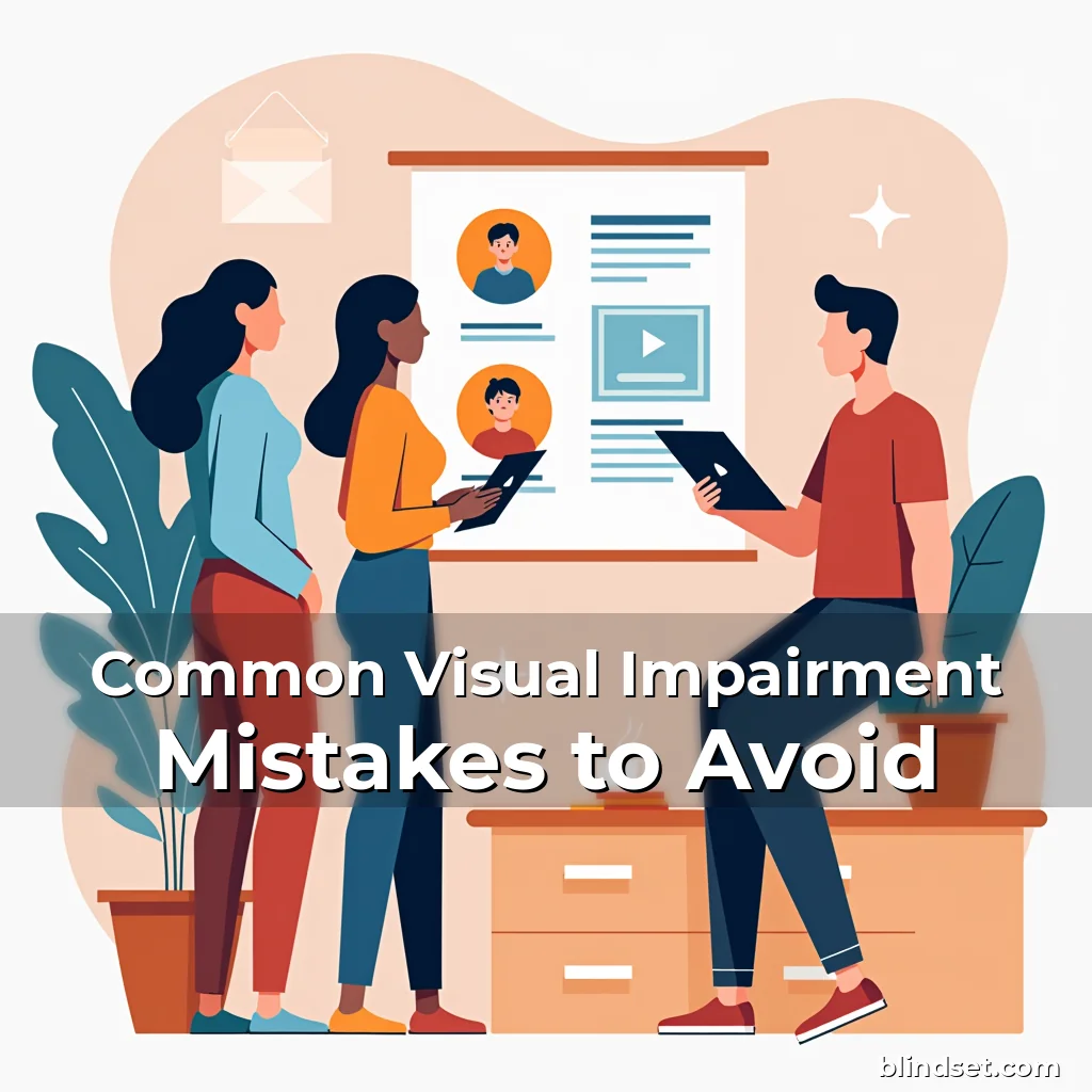 Artistic representation for Common Visual Impairment Mistakes to Avoid