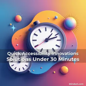 Artistic representation for Quick Accessibility Innovations Solutions Under 30 Minutes