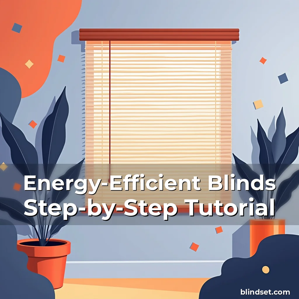 Artistic representation for Energy-Efficient Blinds Step-by-Step Tutorial