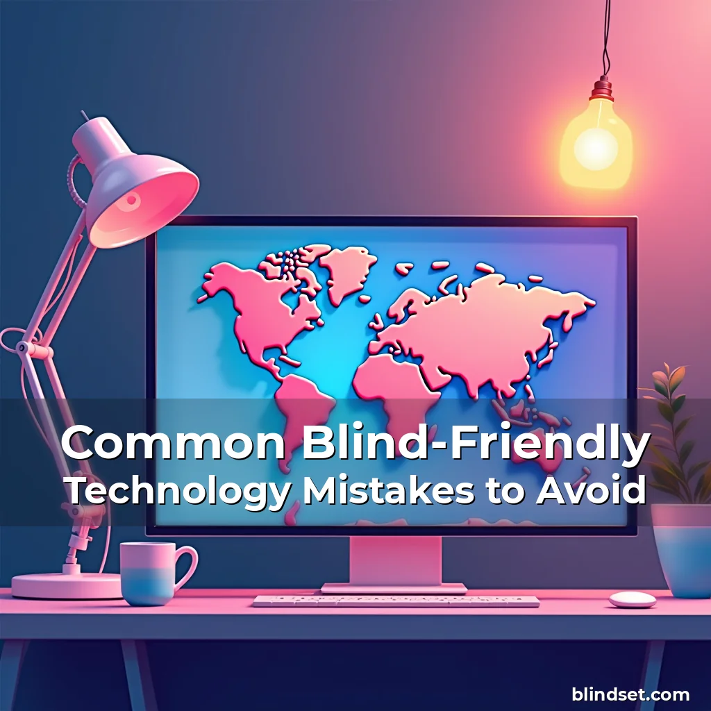 Artistic representation for Common Blind-Friendly Technology Mistakes to Avoid