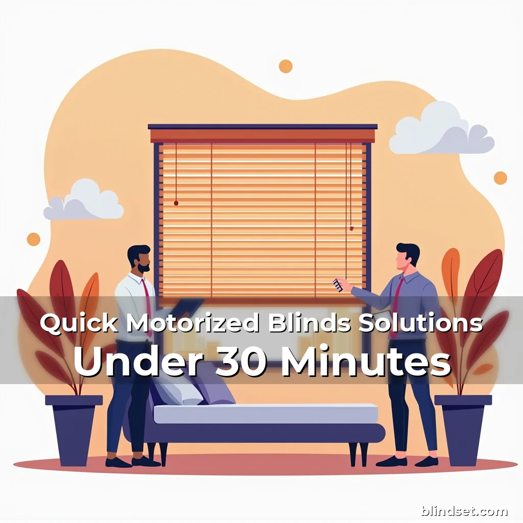 Artistic representation for Quick Motorized Blinds Solutions Under 30 Minutes