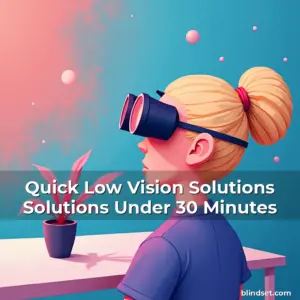Artistic representation for Quick Low Vision Solutions Solutions Under 30 Minutes