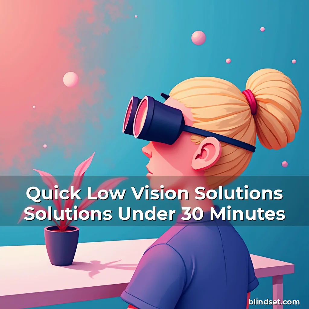 Artistic representation for Quick Low Vision Solutions Solutions Under 30 Minutes