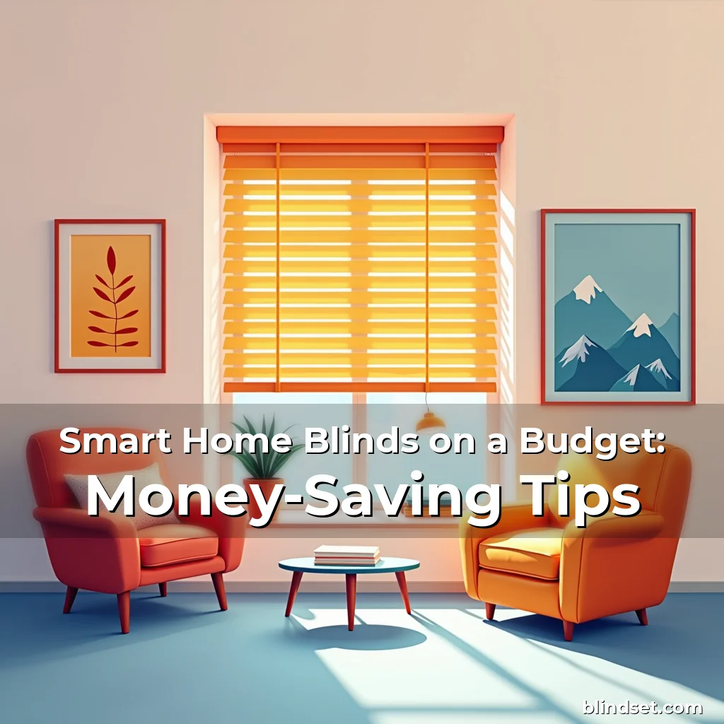 Artistic representation for Smart Home Blinds on a Budget: Money-Saving Tips
