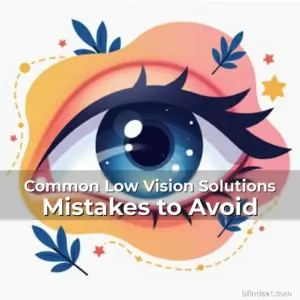Artistic representation for Common Low Vision Solutions Mistakes to Avoid