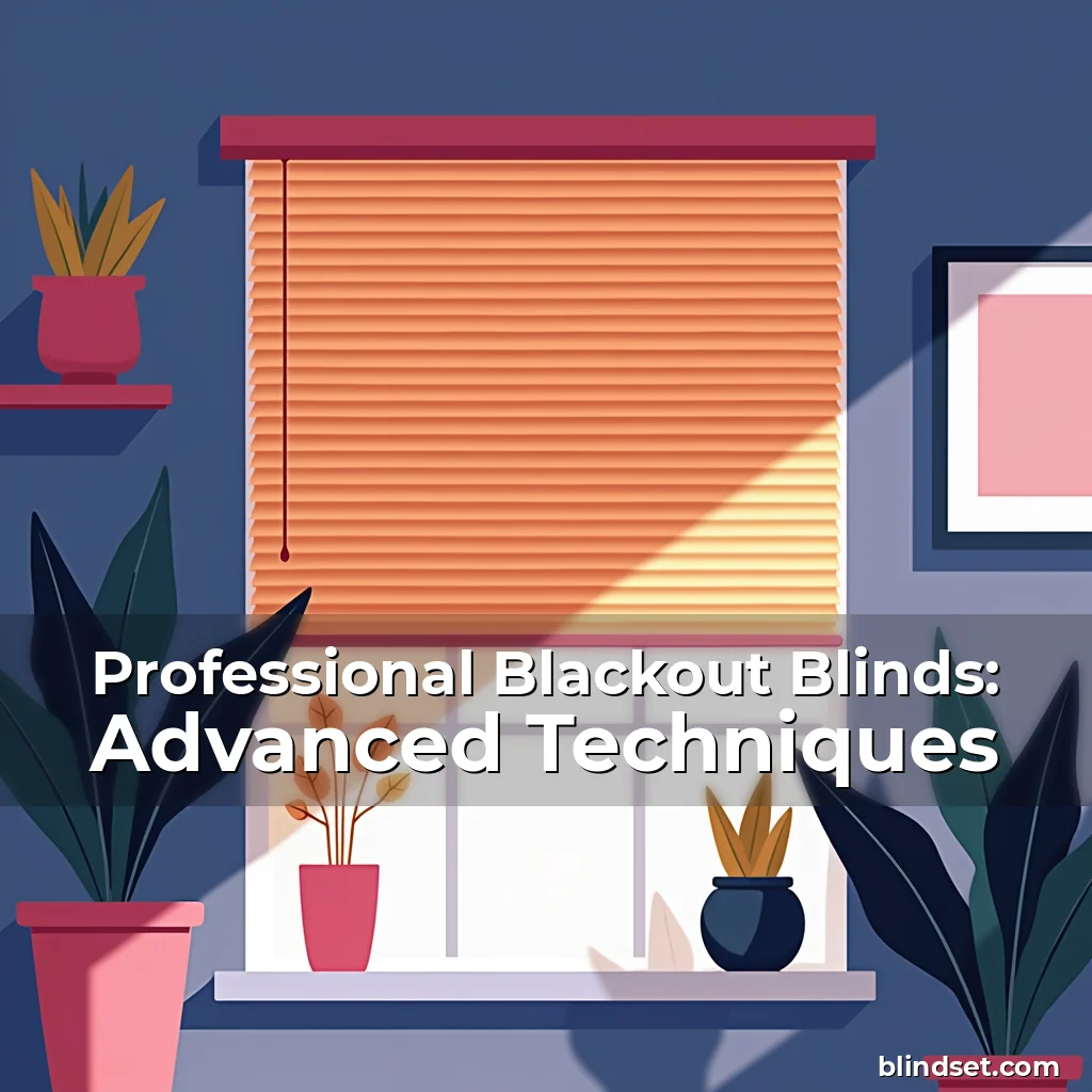 Artistic representation for Professional Blackout Blinds: Advanced Techniques