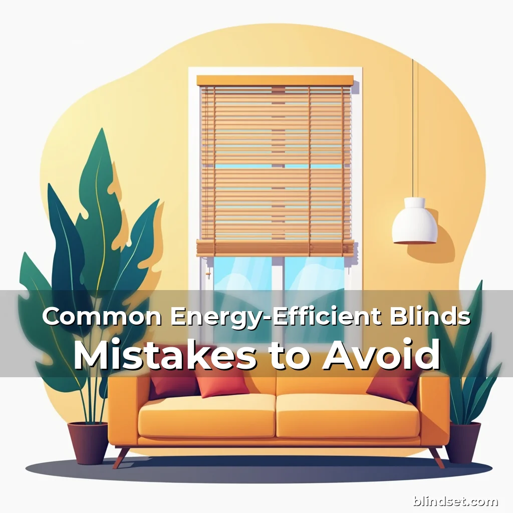 Artistic representation for Common Energy-Efficient Blinds Mistakes to Avoid