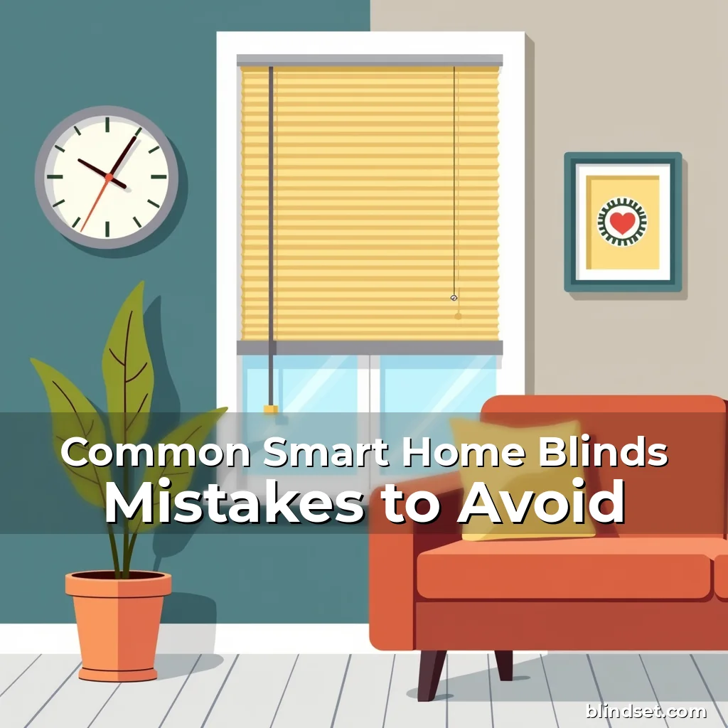 Artistic representation for Common Smart Home Blinds Mistakes to Avoid