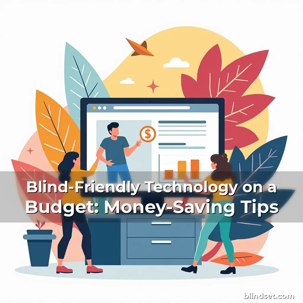 Artistic representation for Blind-Friendly Technology on a Budget: Money-Saving Tips