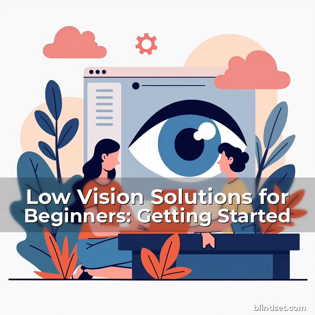 Artistic representation for Low Vision Solutions for Beginners: Getting Started