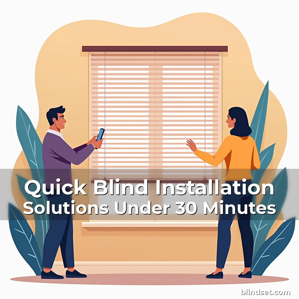 Artistic representation for Quick Blind Installation Solutions Under 30 Minutes