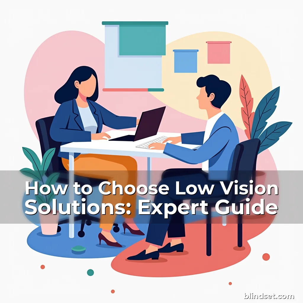 Artistic representation for How to Choose Low Vision Solutions: Expert Guide