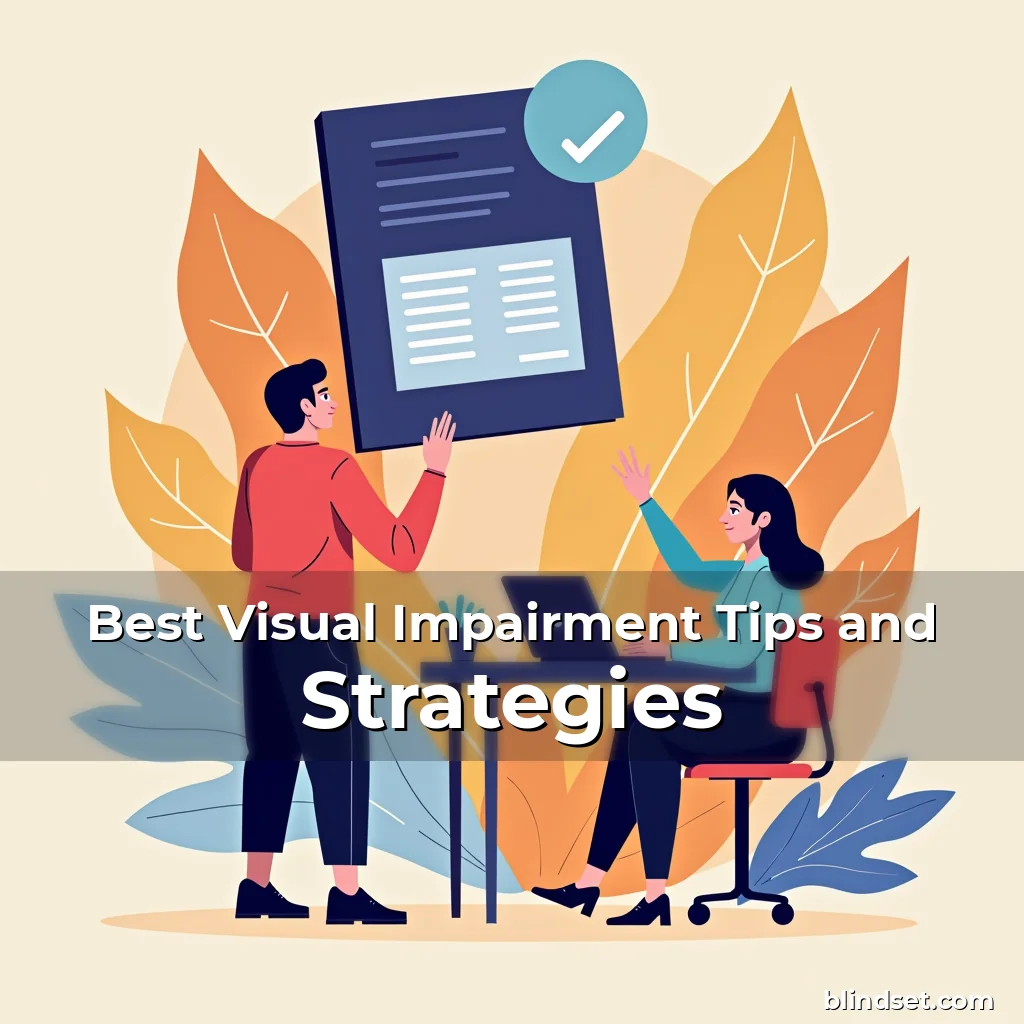 Artistic representation for Best Visual Impairment Tips and Strategies