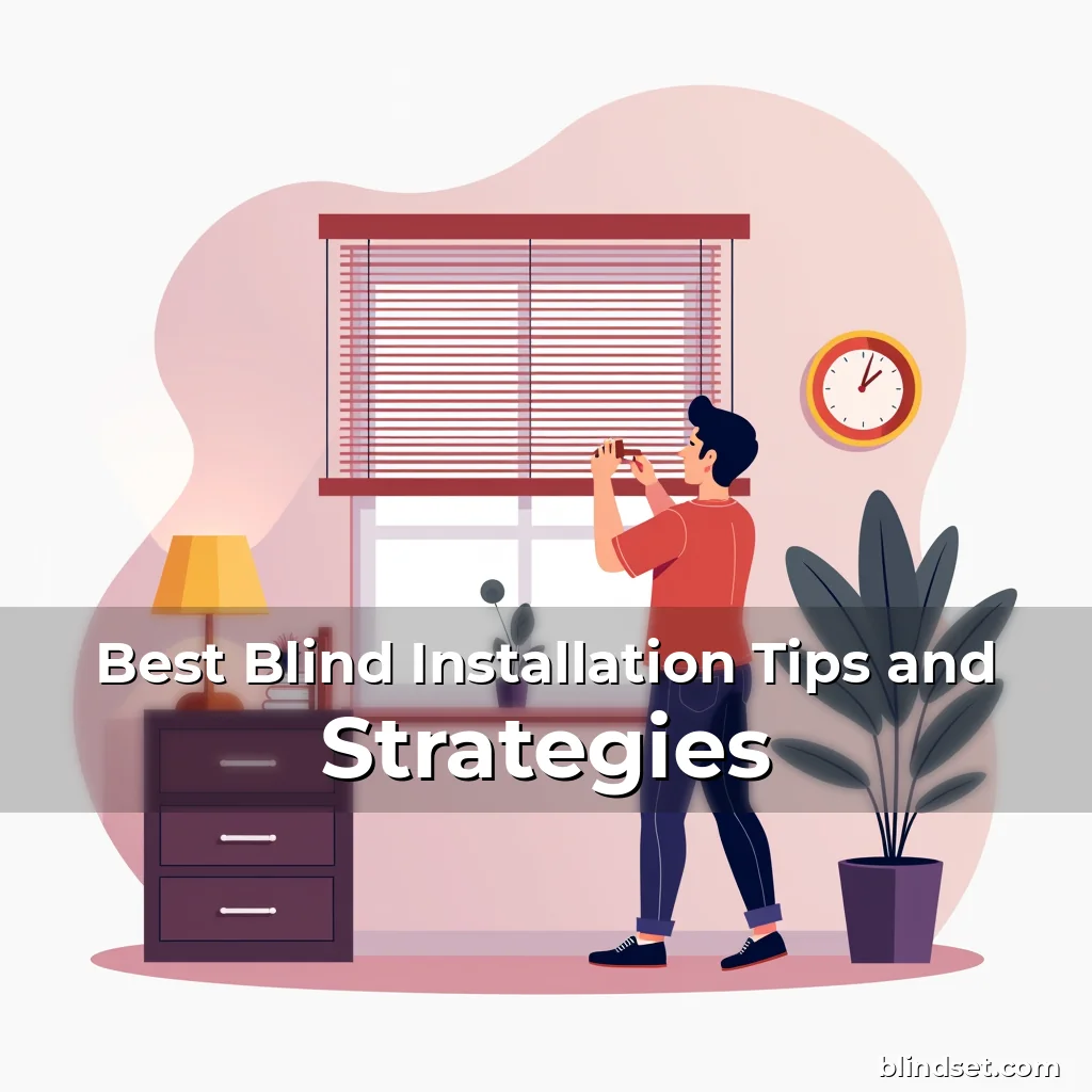 Artistic representation for Best Blind Installation Tips and Strategies