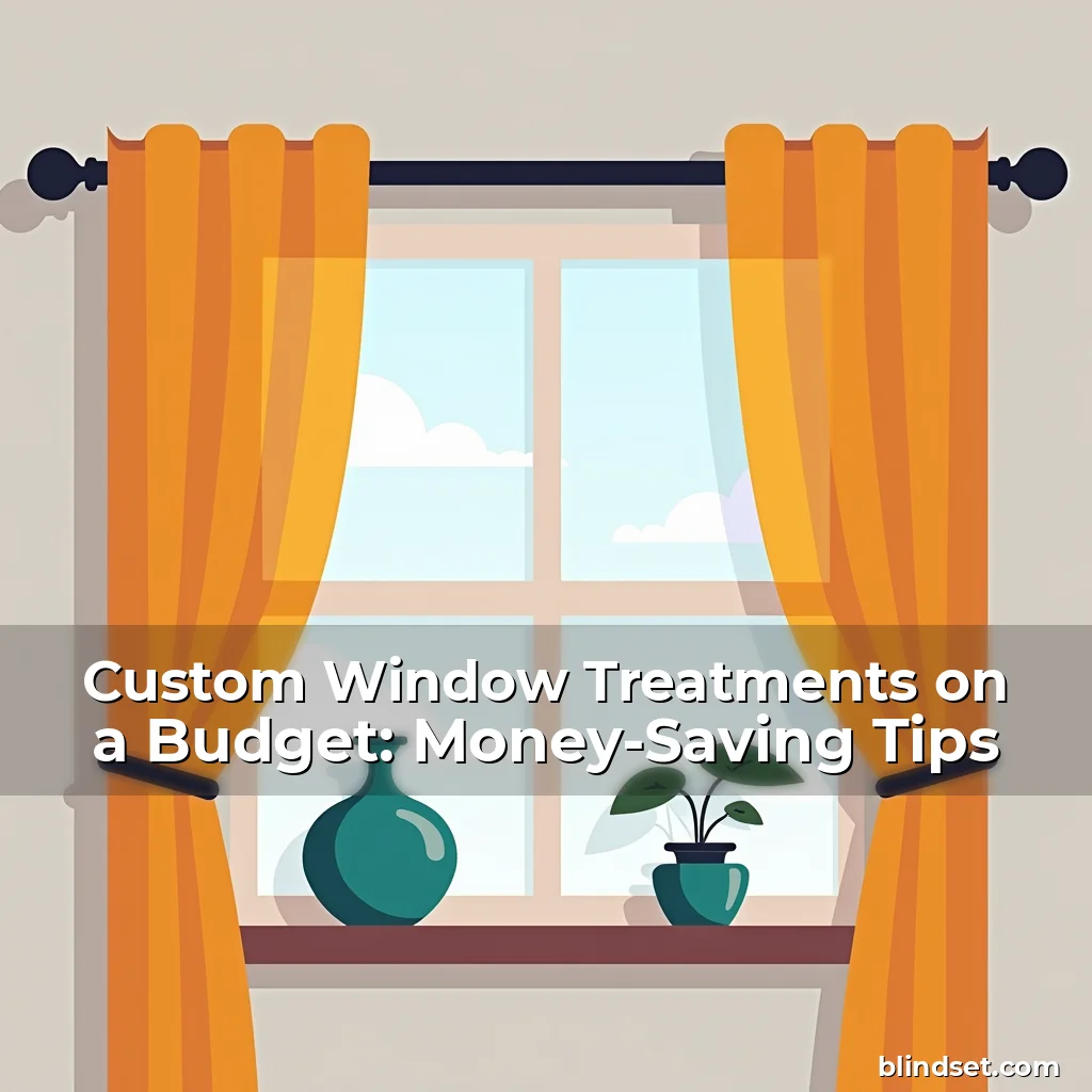 Artistic representation for Custom Window Treatments on a Budget: Money-Saving Tips