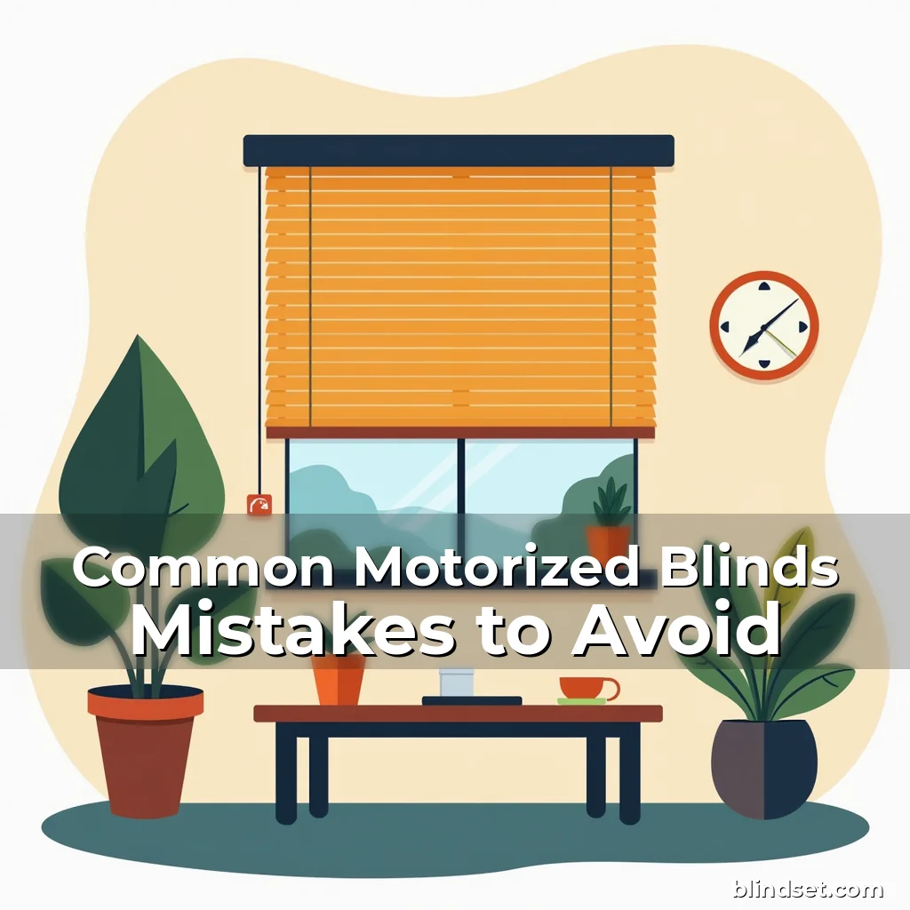 Artistic representation for Common Motorized Blinds Mistakes to Avoid