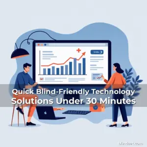 Artistic representation for Quick Blind-Friendly Technology Solutions Under 30 Minutes