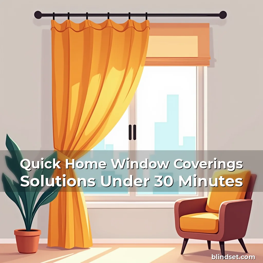 Artistic representation for Quick Home Window Coverings Solutions Under 30 Minutes